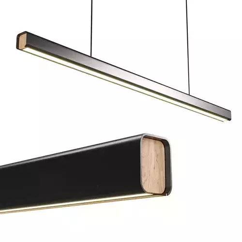 SEED DESIGN MUMU P180 BLACK  WALNUT LED PENDANT Low-poly 3D model