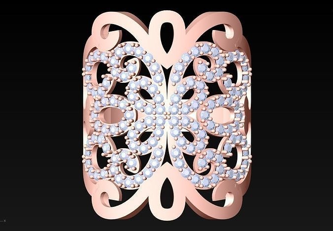 Diamond Ring - Womens Rings - N2354 3D print model