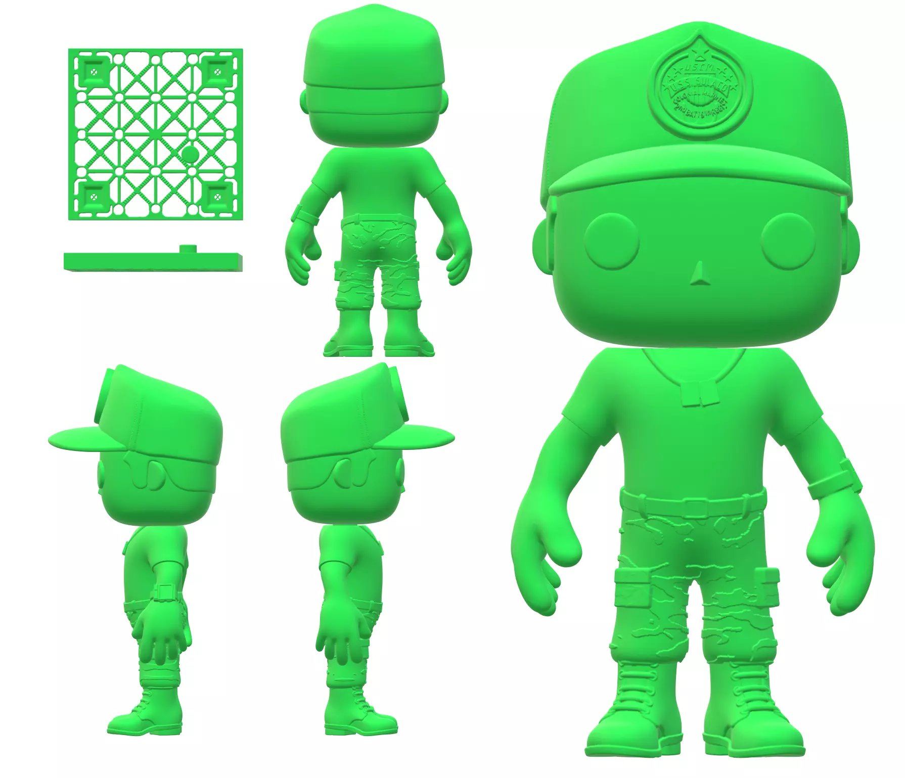 3D Print Model Funko Aliens Weirzbowski Colonial Marine USCM 3D print model