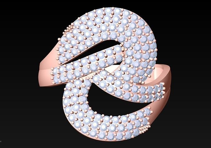 Diamond Ring - Womens Rings - N2534 3D print model