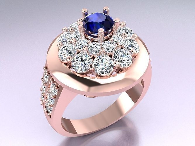 Diamond Ring - Womens Rings - N3200 3D print model