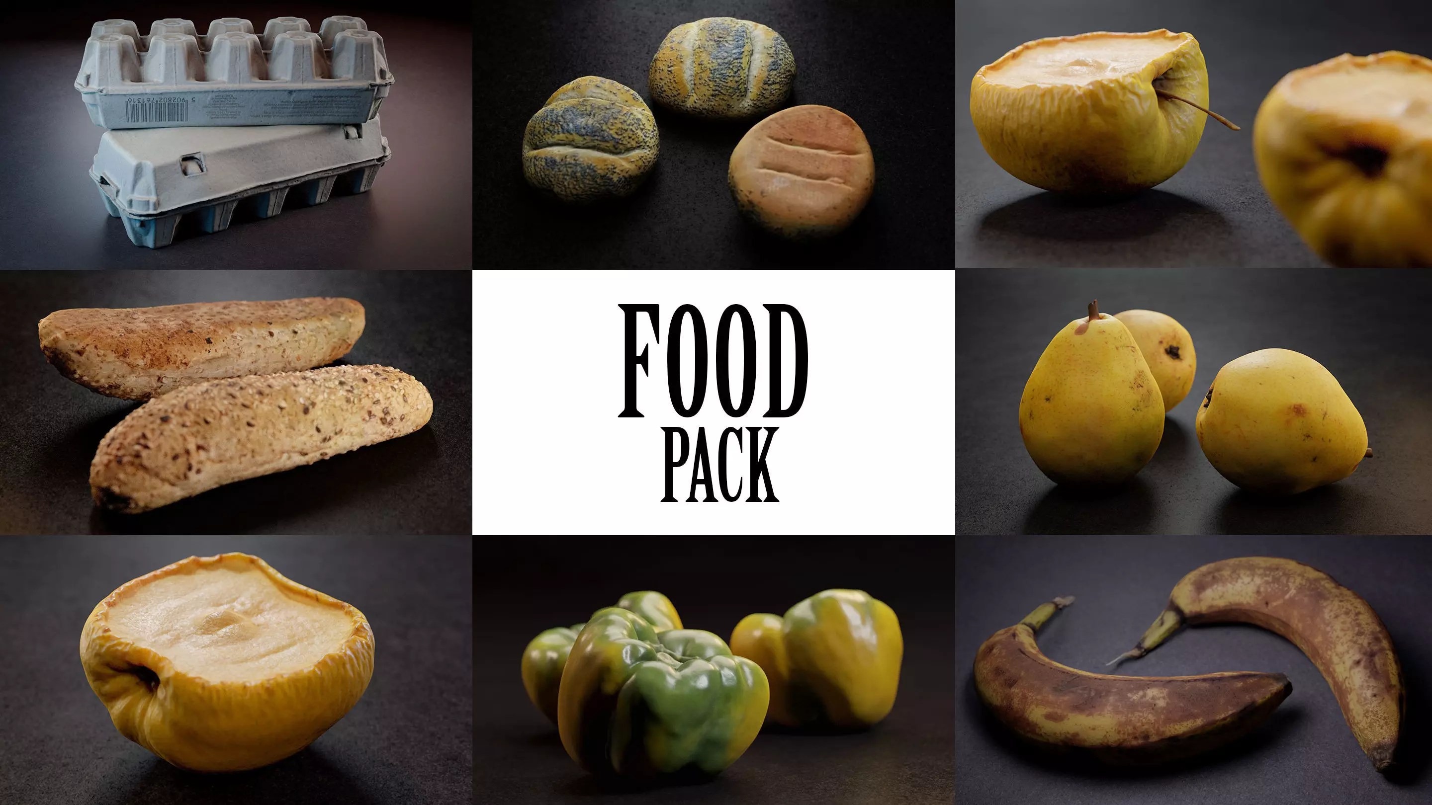 Food Pack 3D Model Collection_0