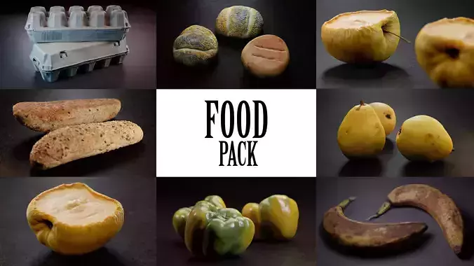 Food Pack 3D Model Collection