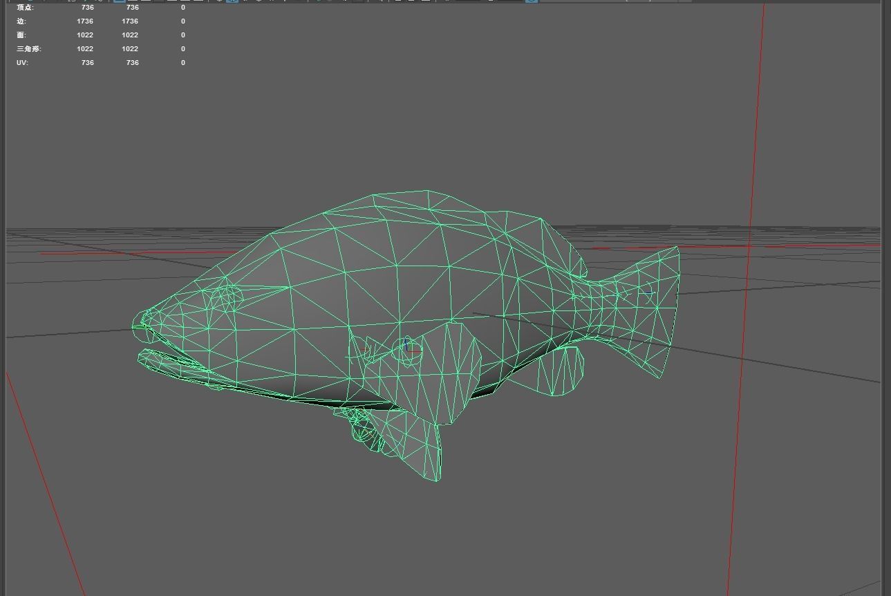 Grouper Low-poly 3D model_6