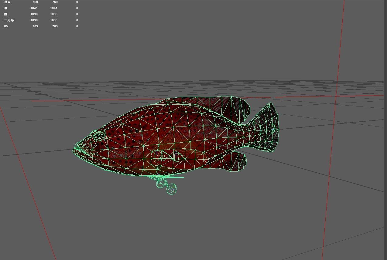 Grouper Low-poly 3D model_6