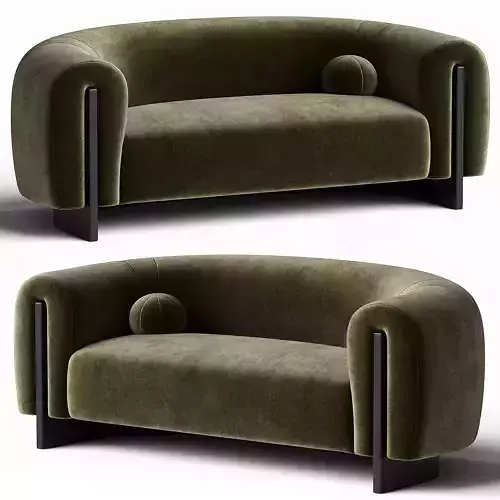 MINUIT SOFA Low-poly 3D model