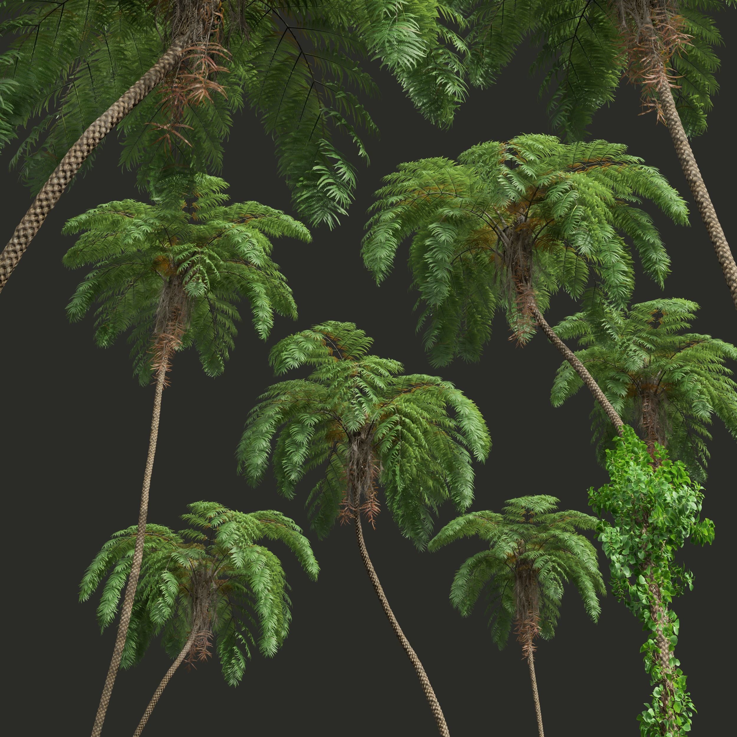 5 Different SETS of Tree SET VOL31 3D Model Collection_14