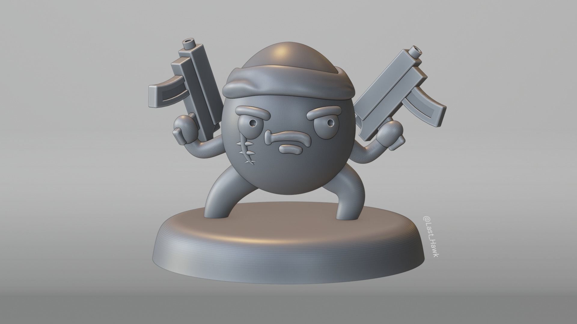 Brotato with SMGs 3D print model_3