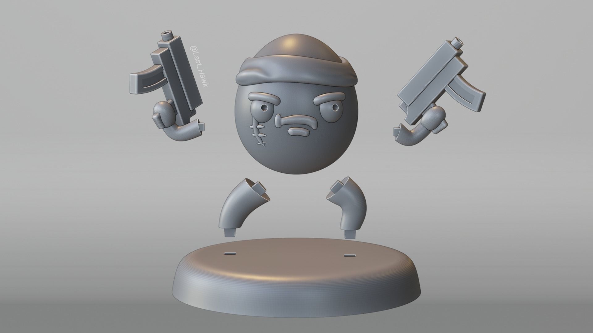 Brotato with SMGs 3D print model_11