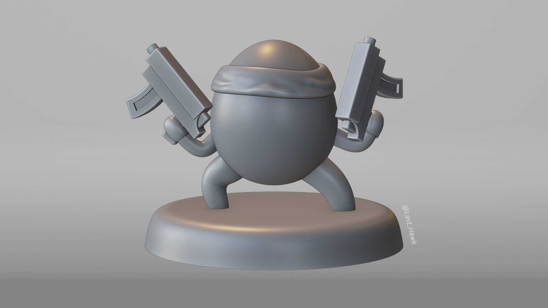 Brotato with SMGs 3D print model_7