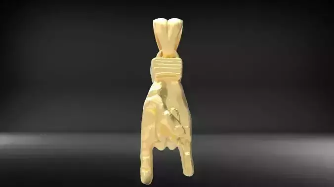 3D Mano Cornuto Good Luck Italian Pendant Jewelry 3D print model