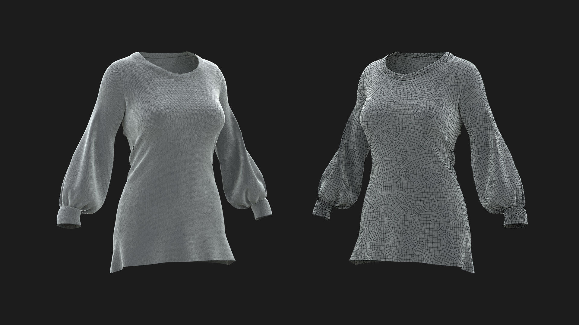 Female Shirt Free 3D model_4