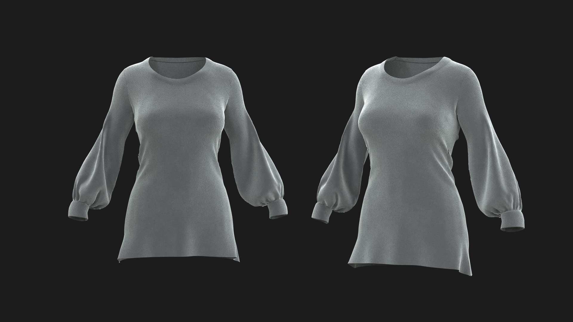 Female Shirt Free 3D model_2