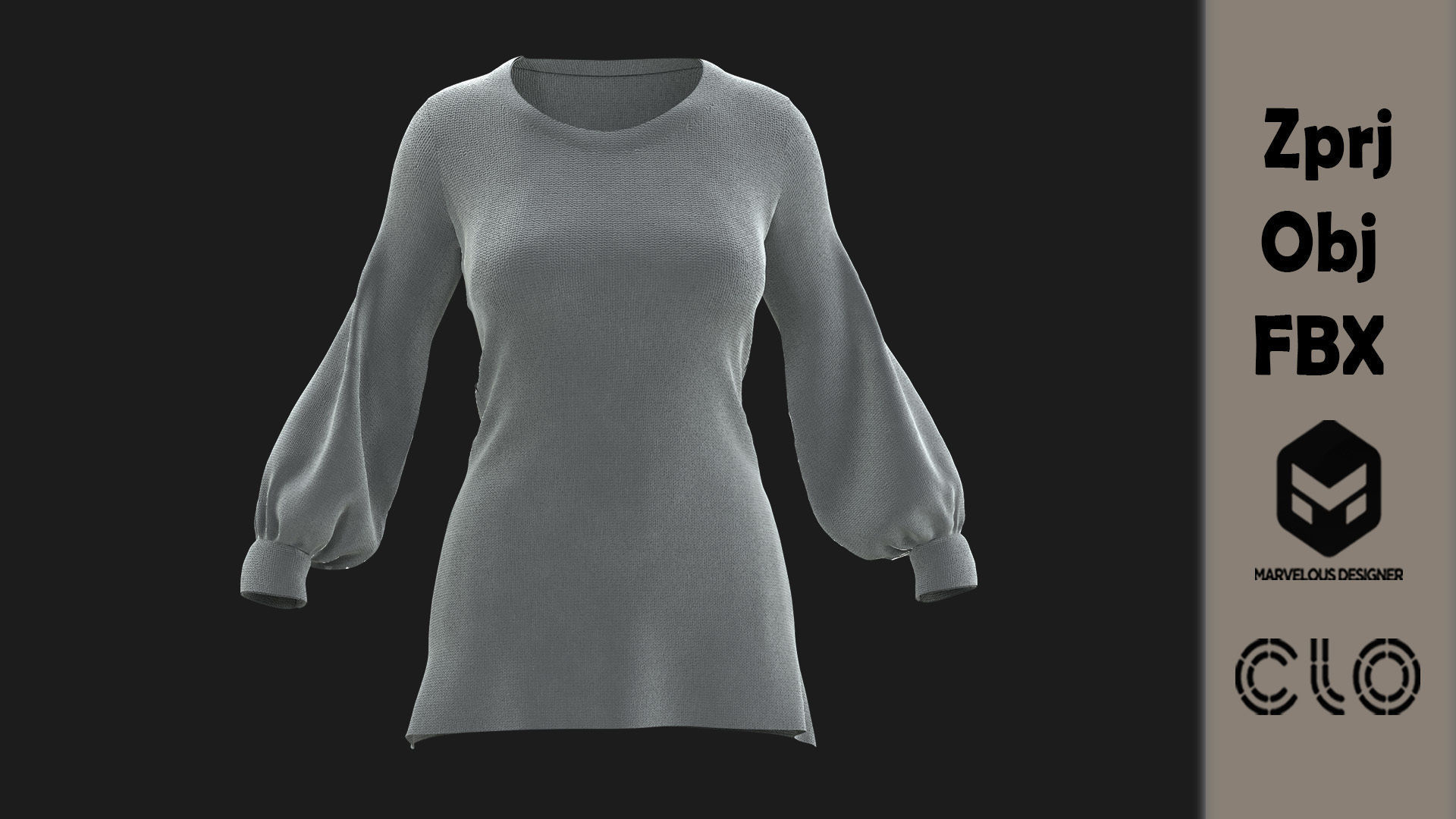 Female Shirt Free 3D model_1