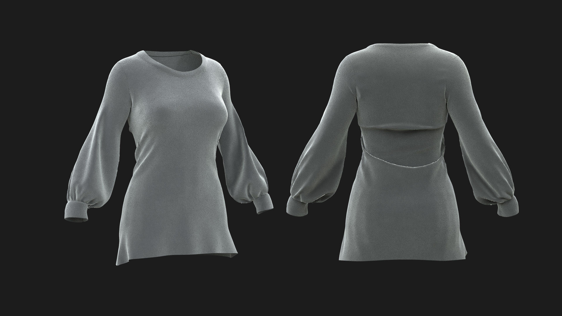 Female Shirt Free 3D model_3