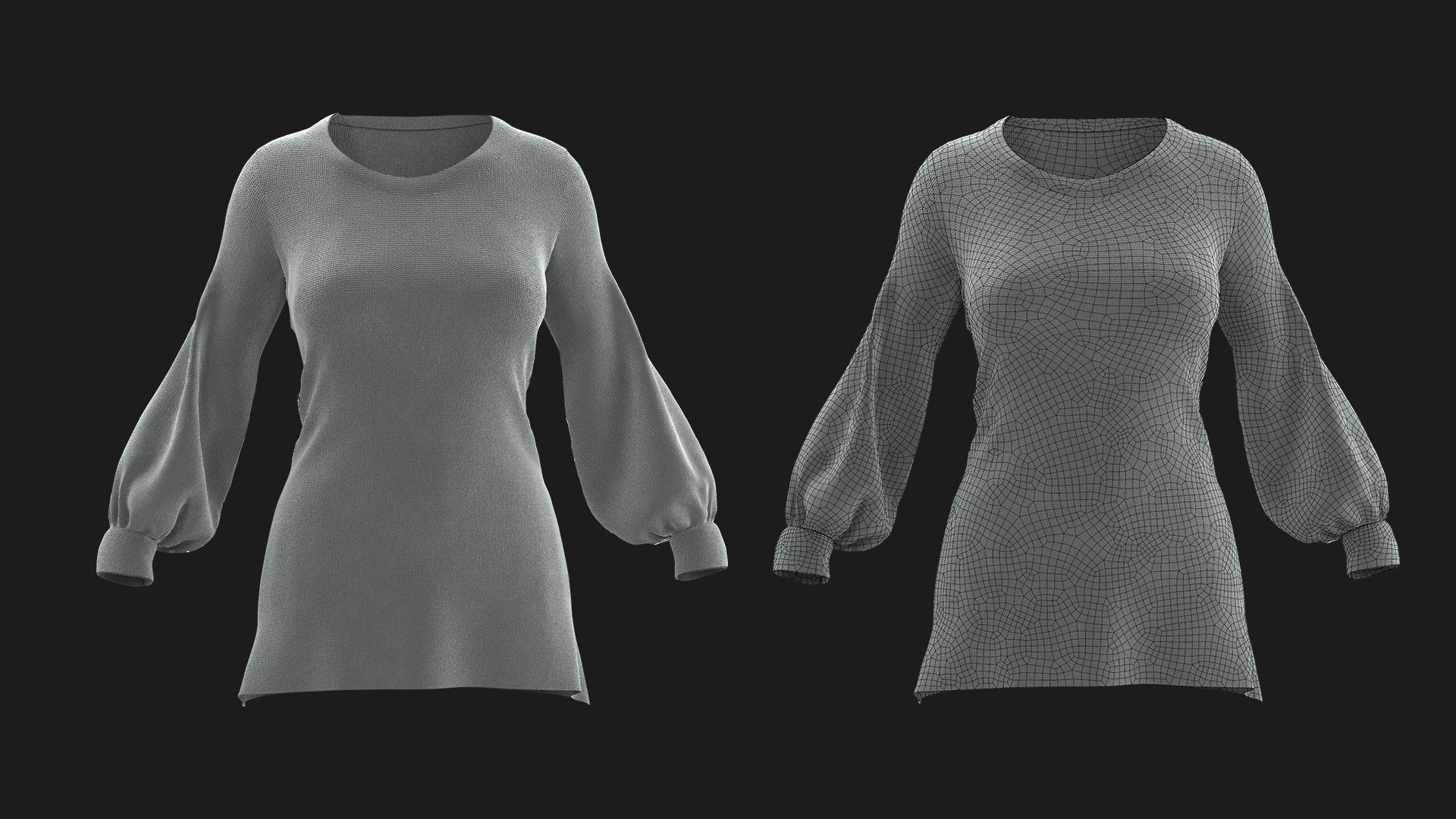 Female Shirt Free 3D model_6