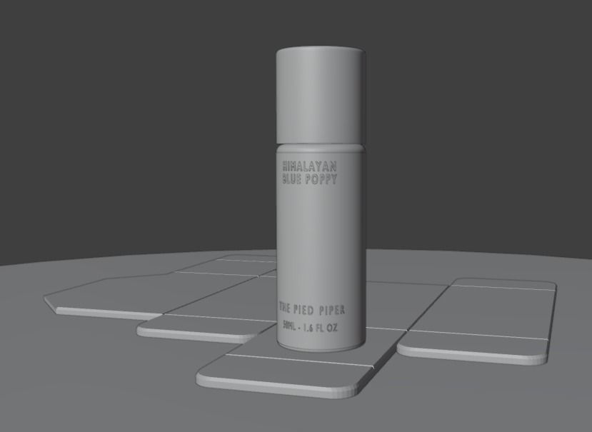 Body Roll-on with Box on a wooden log top-face 3D model_2