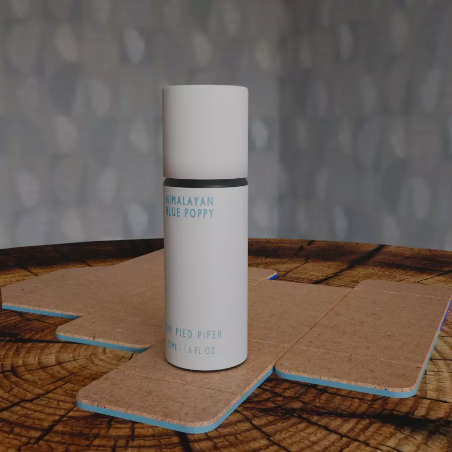 Body Roll-on with Box on a wooden log top-face 3D model_0