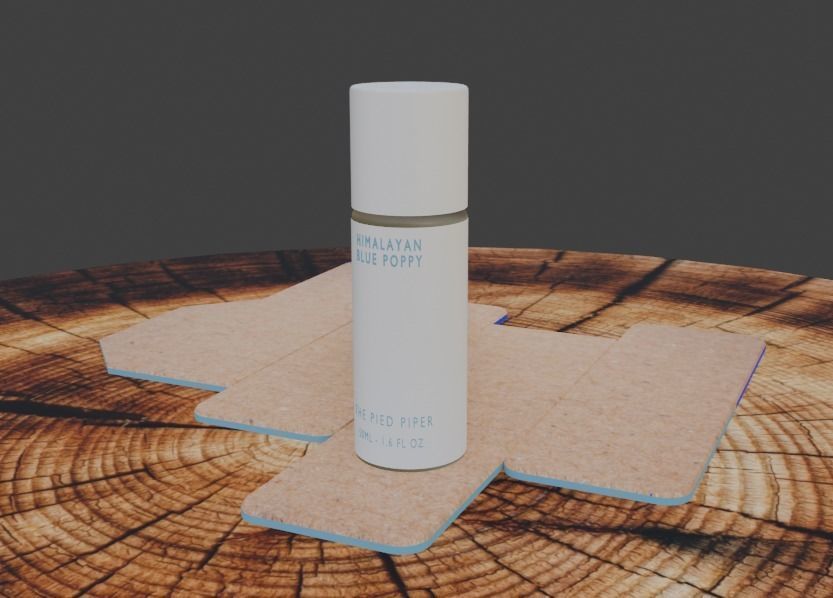 Body Roll-on with Box on a wooden log top-face 3D model_1