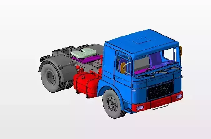  Truck Roman Diesel 4x2 MAN F8 3D print model