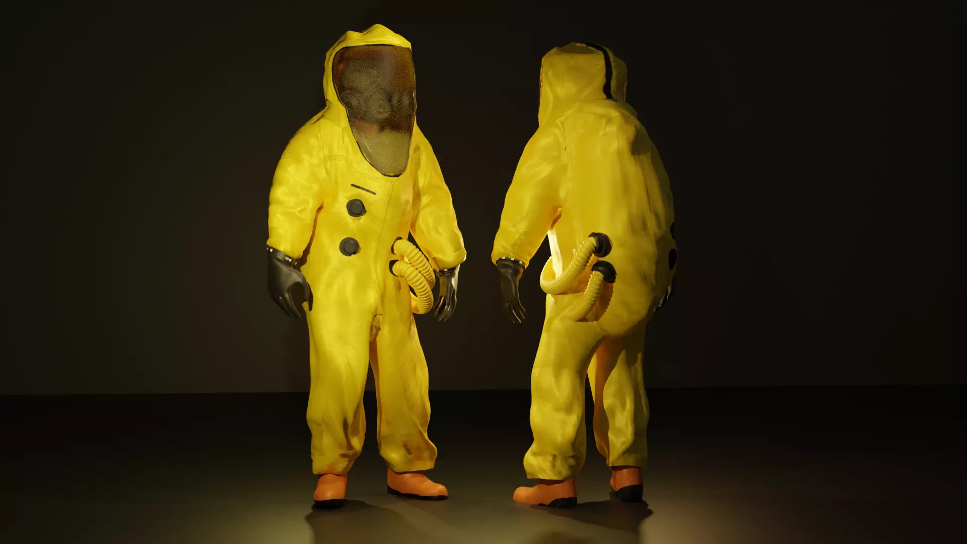 HAZMAT SUIT PBR 3D model_0