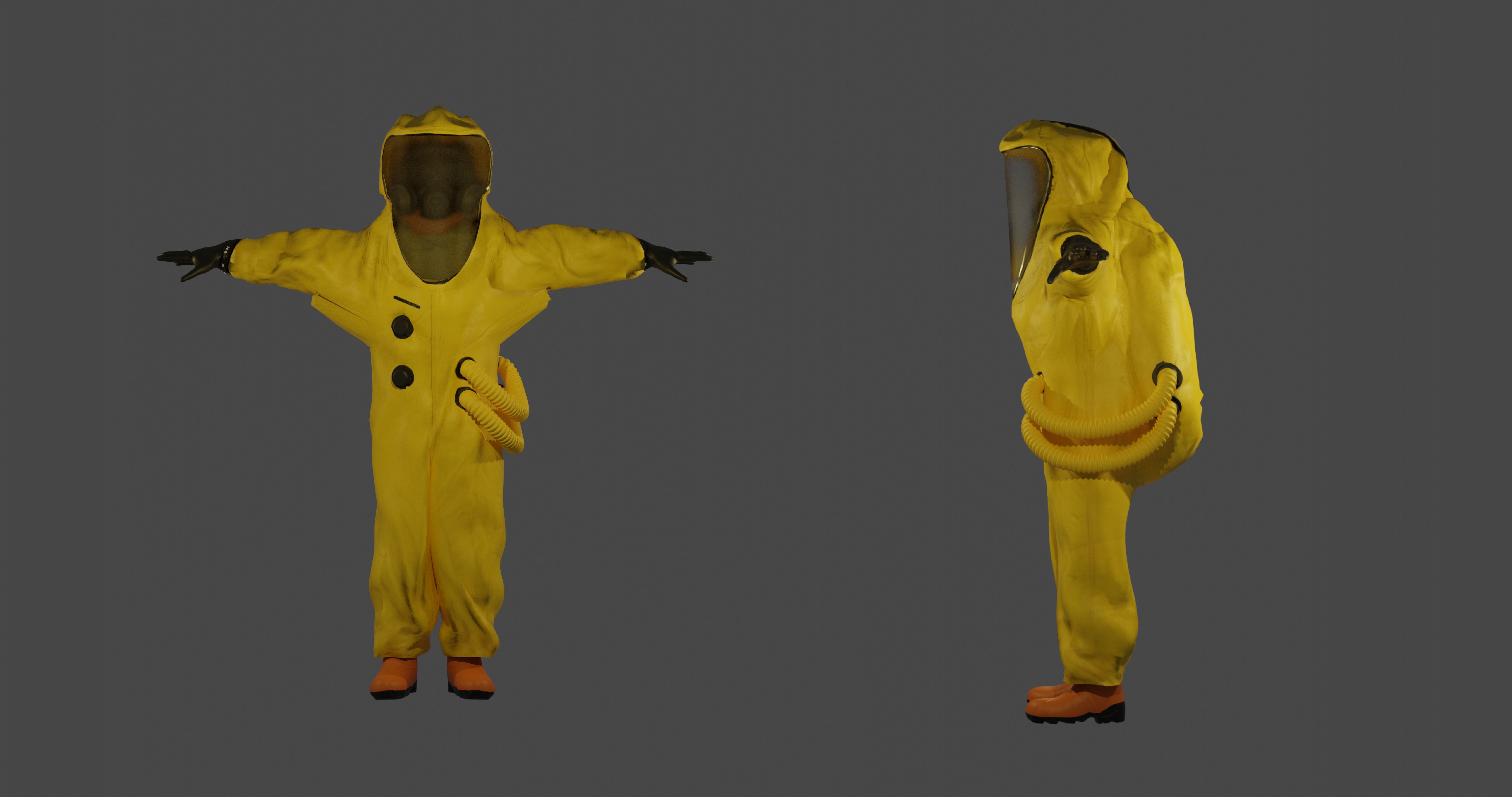 HAZMAT SUIT PBR 3D model_4