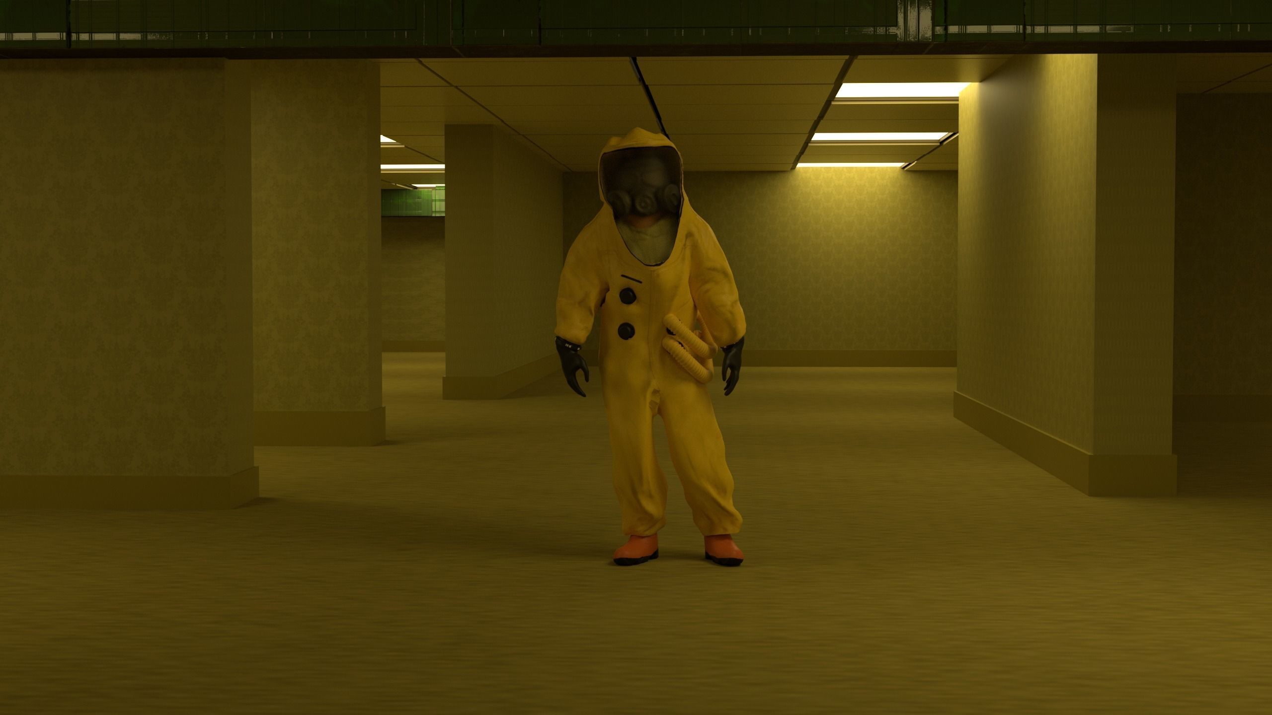 HAZMAT SUIT PBR 3D model_2