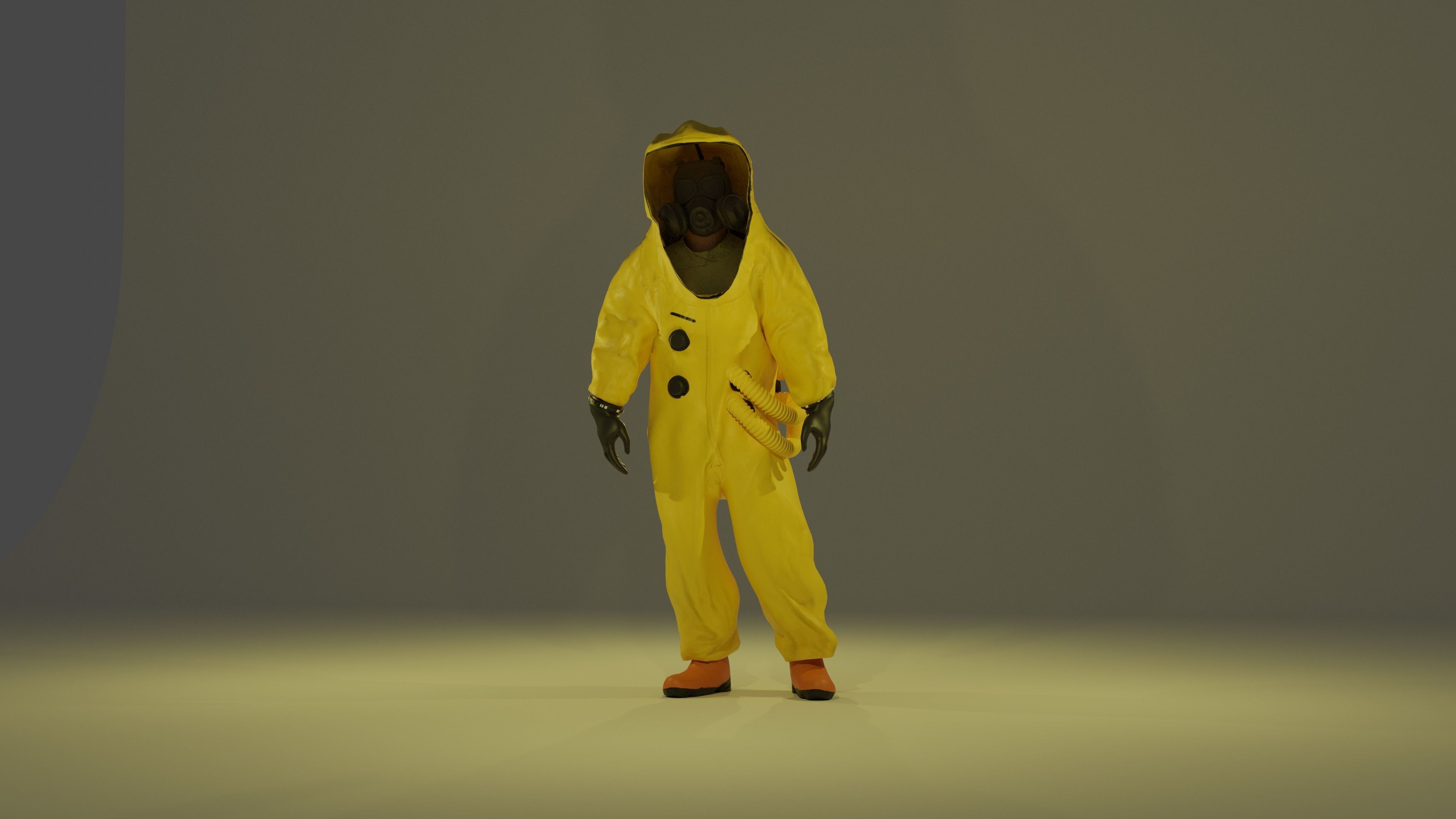 HAZMAT SUIT PBR 3D model_3