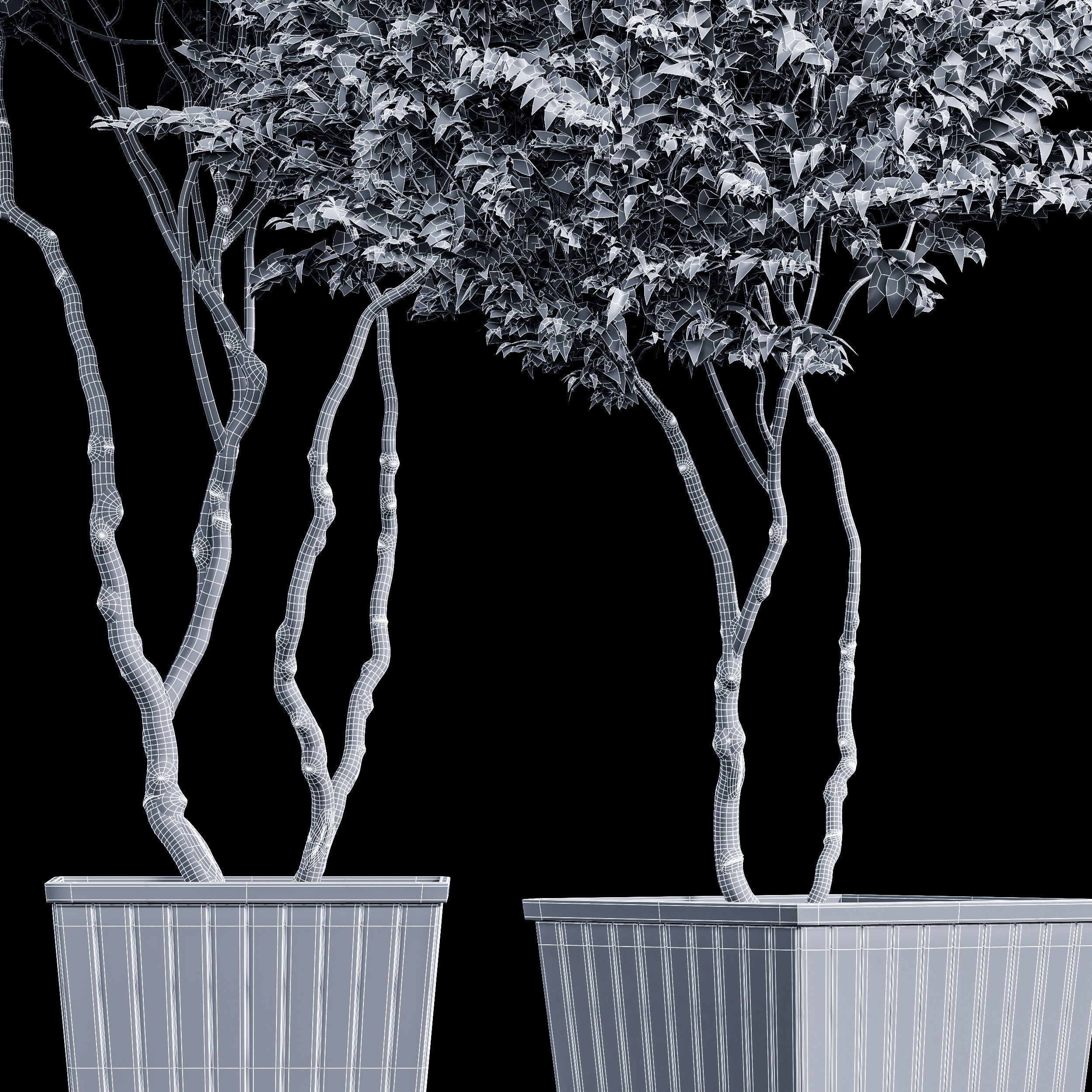  6 Different SETS of  Tree Bush SET VOL33 3D Model Collection_23