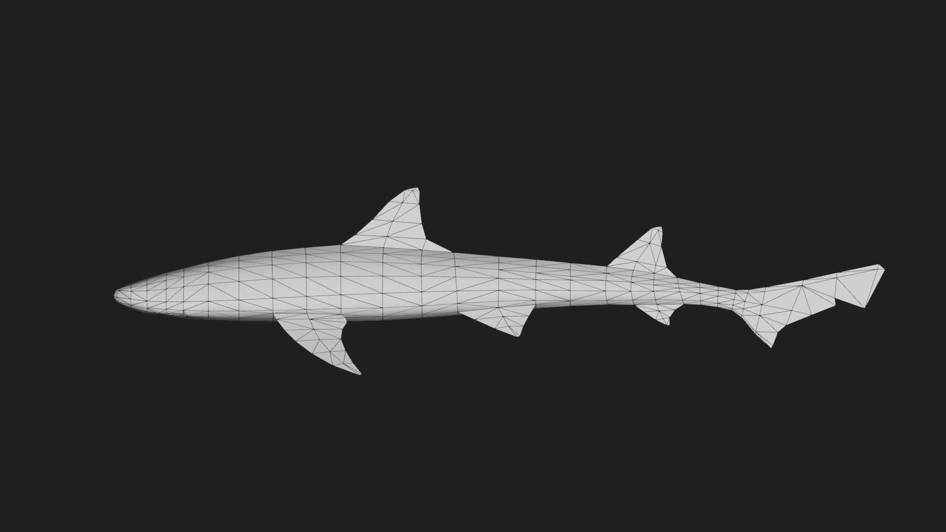 Shark Low-poly 3D model_1