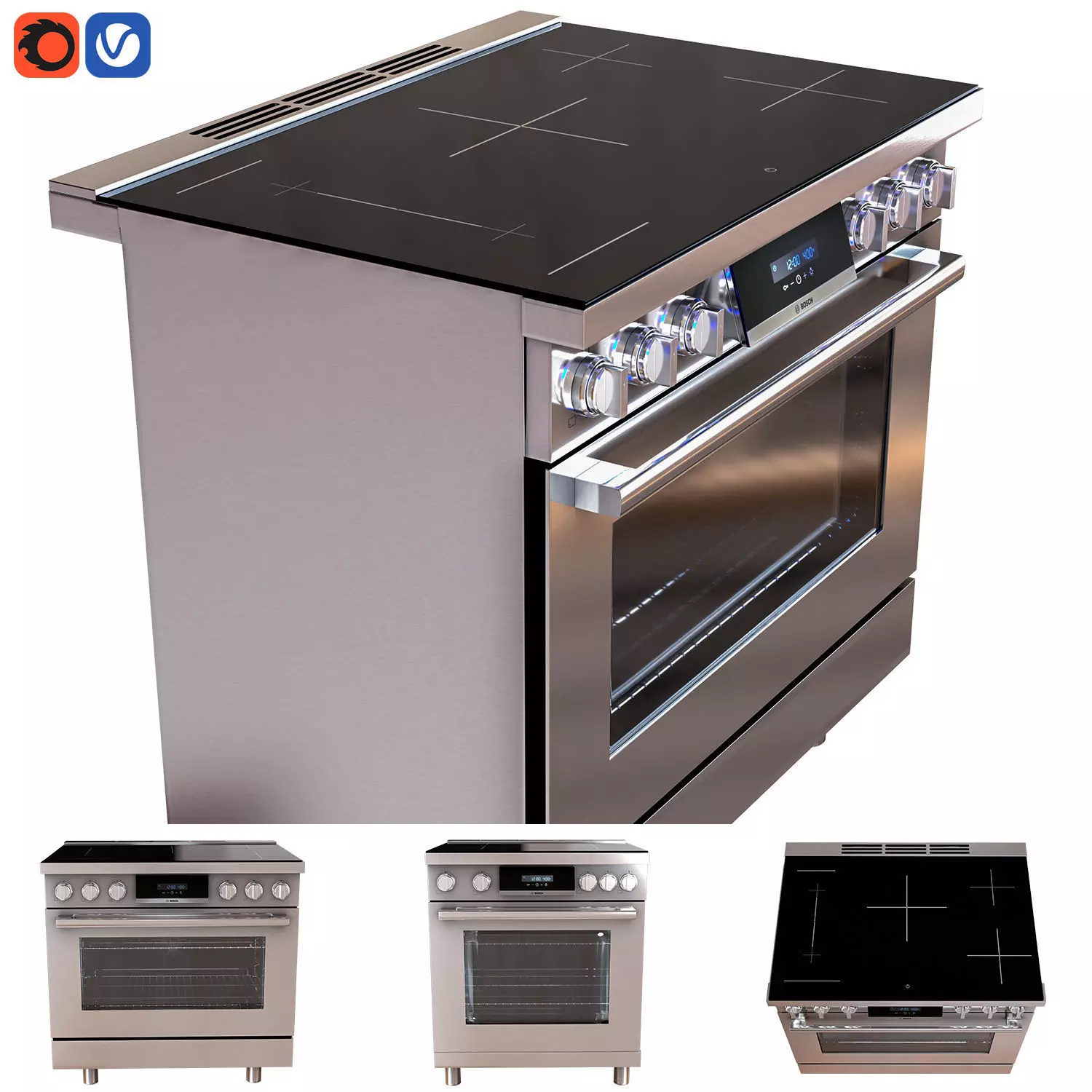 BOSCH HIS8655U and HIS8055U also with door opened 3D model_0