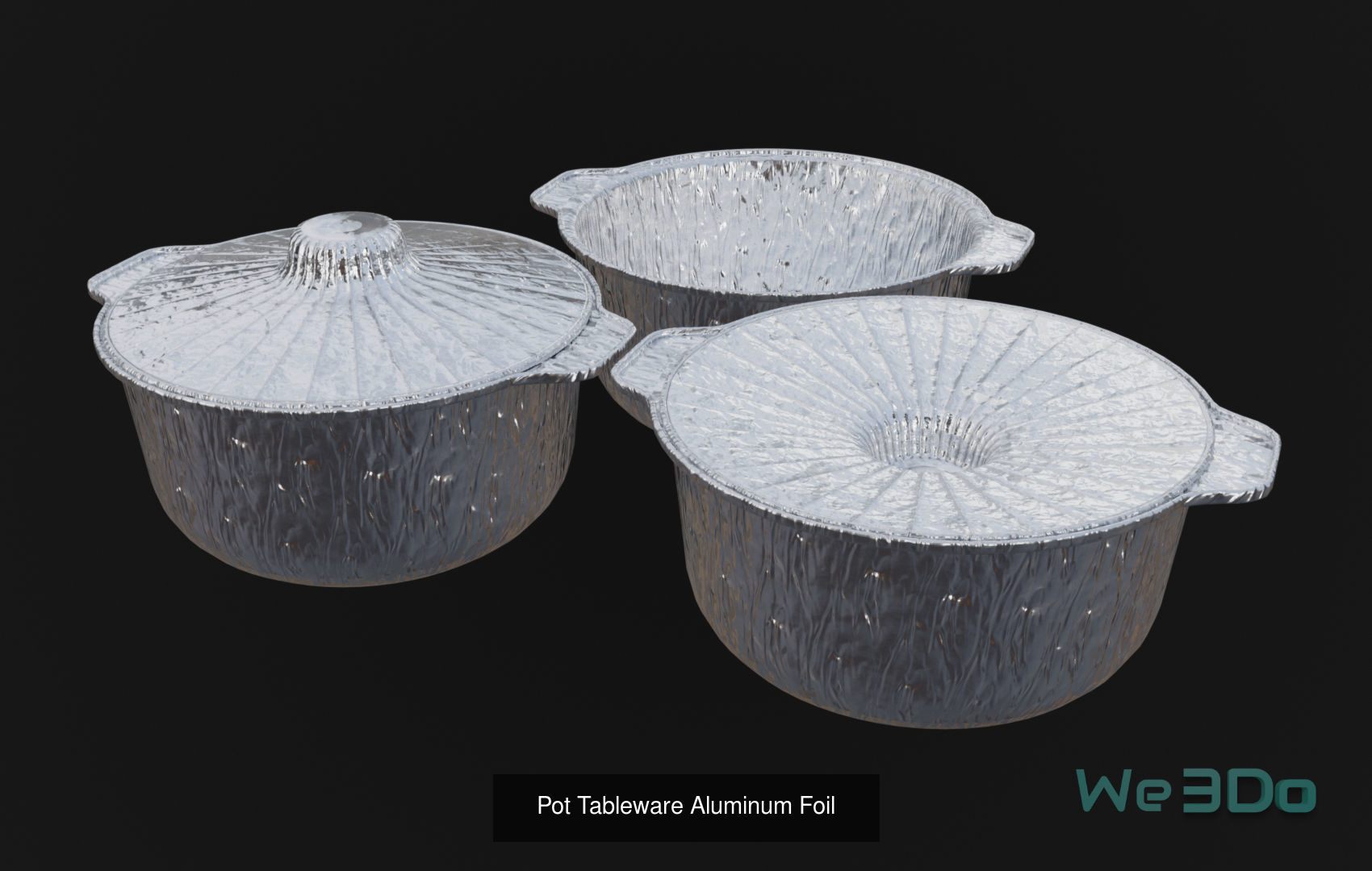 Aluminium Container Pack - Low Poly 3D Model Collection_4