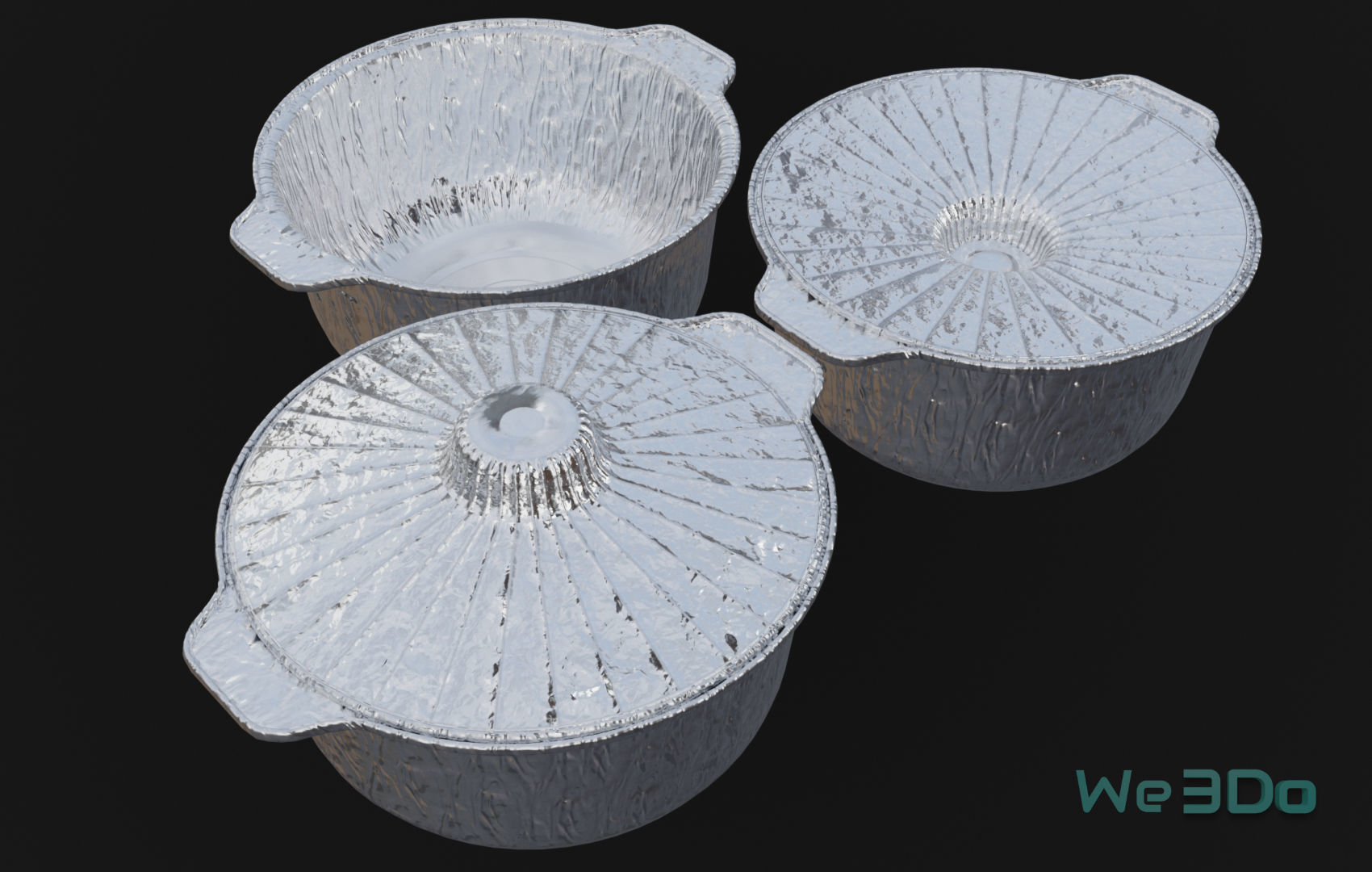 Aluminium Container Pack - Low Poly 3D Model Collection_24