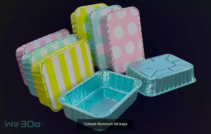 Aluminium Container Pack - Low Poly 3