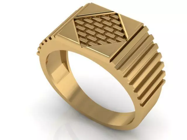 MENS TEXTURE RING  3dm stl obj mtl  3D print model_0