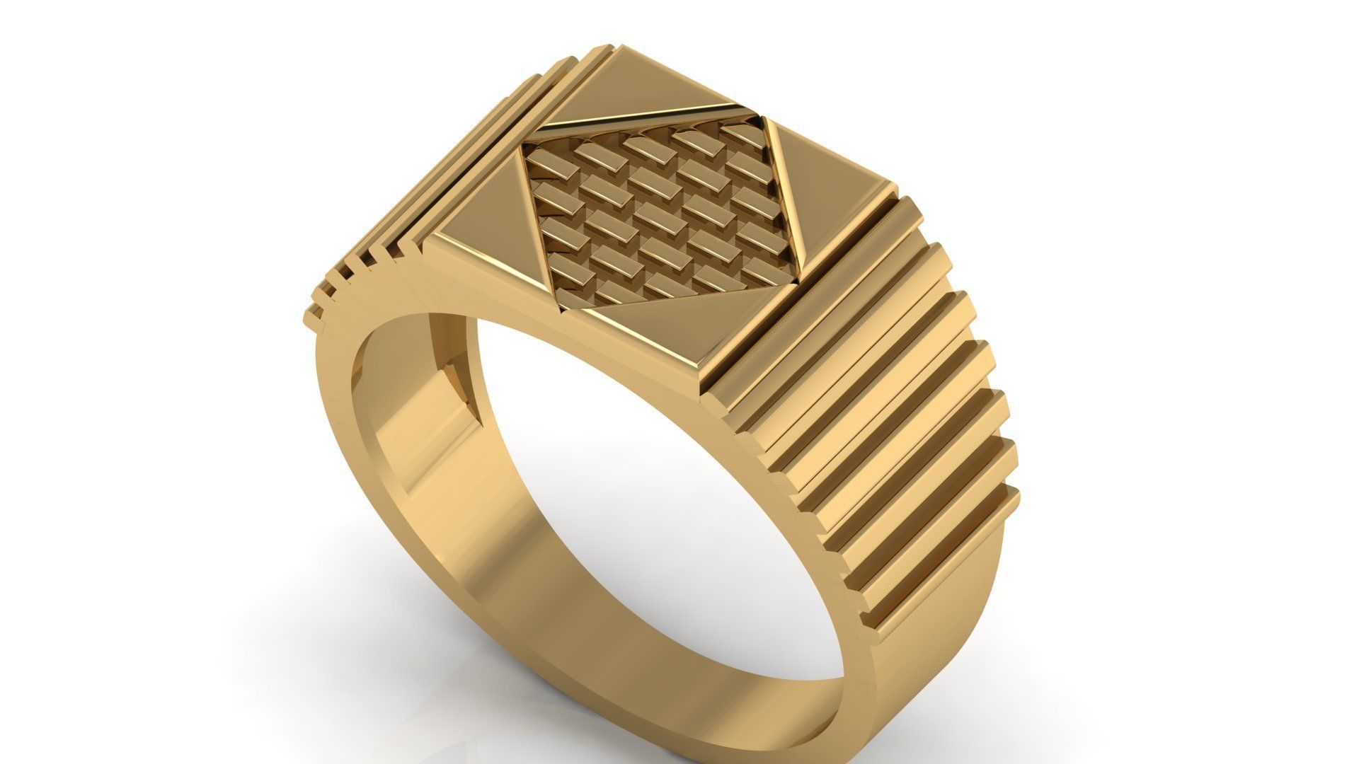 MENS TEXTURE RING  3dm stl obj mtl  3D print model_8