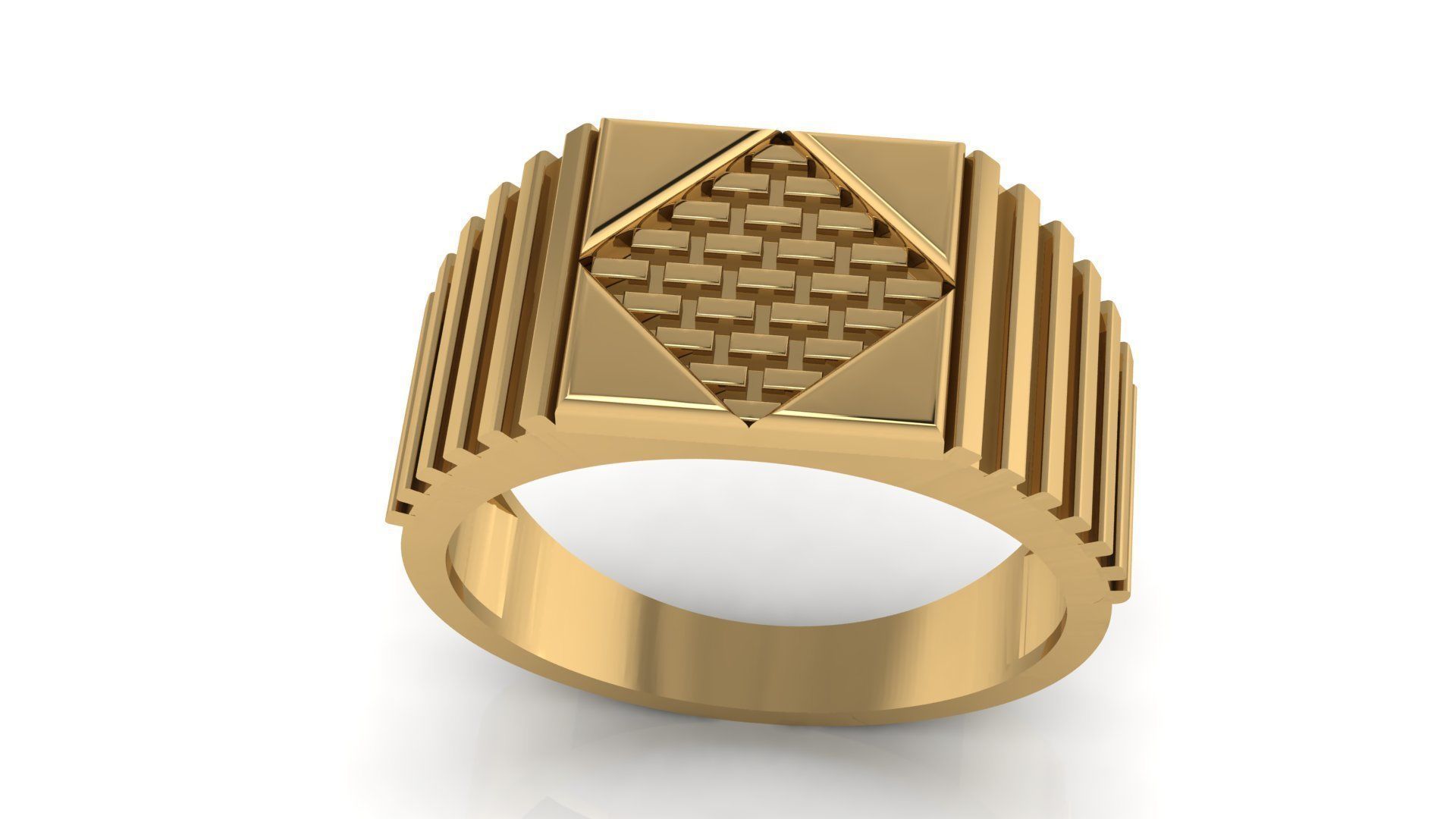 MENS TEXTURE RING  3dm stl obj mtl  3D print model_1