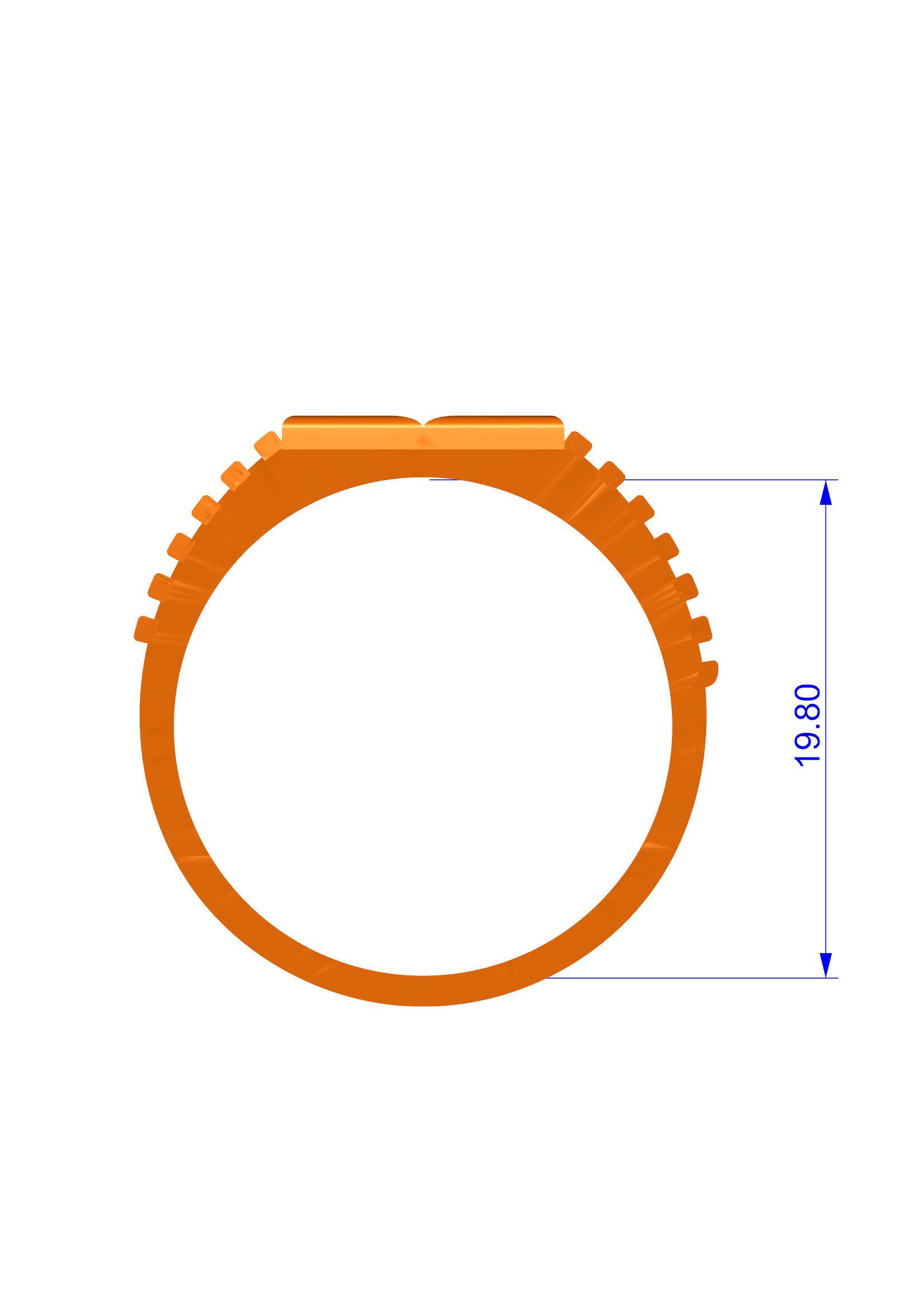 MENS TEXTURE RING  3dm stl obj mtl  3D print model_3
