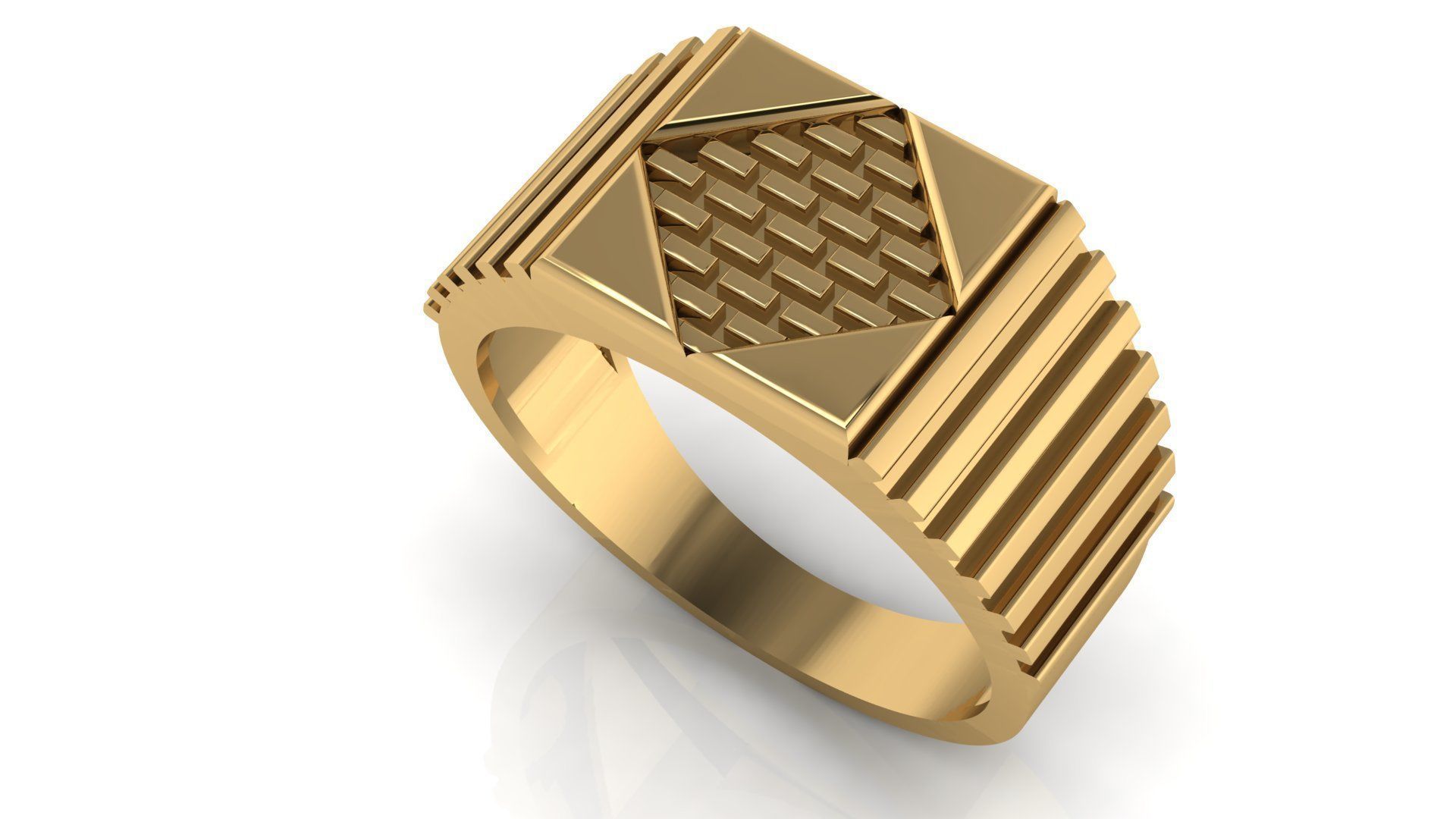 MENS TEXTURE RING  3dm stl obj mtl  3D print model_6