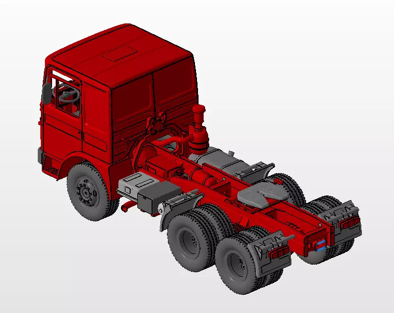 Truck Roman Diesel 6x4 MAN F8 3D print model 3D print model