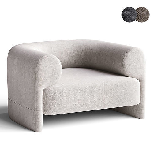 KASBA Armchair BY ANDREA BONINI Low-poly 3D model