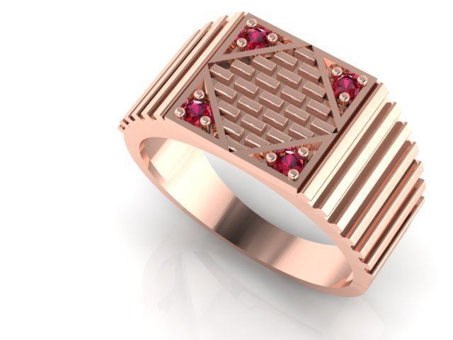 HIGHLY PERMIUM DIAMOND GENTS RING 3D print model_1