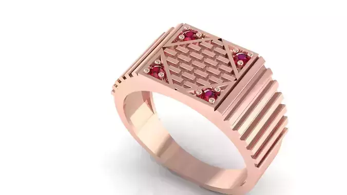 HIGHLY PERMIUM DIAMOND GENTS RING 3D print model