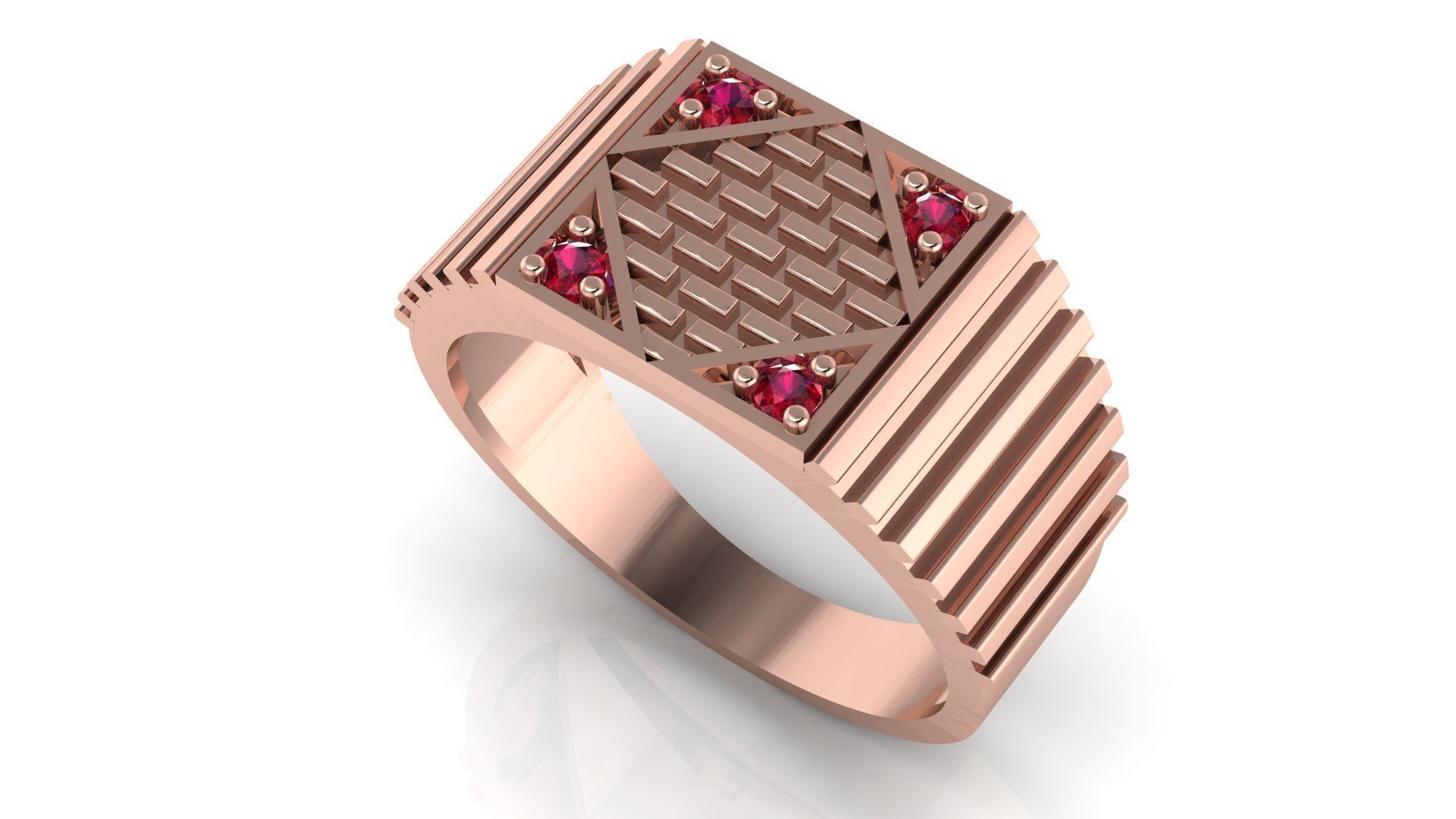 HIGHLY PERMIUM DIAMOND GENTS RING 3D print model_5