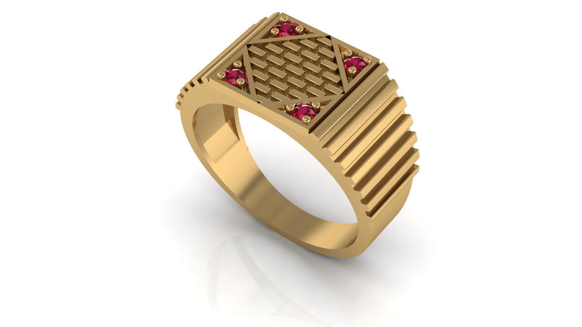 HIGHLY PERMIUM DIAMOND GENTS RING 3D print model_2