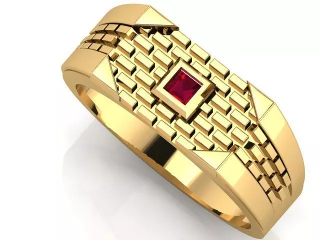 HIGHLY SOLD TEXTURE GENTS RING  3dm stl obj mtl  3D print model_0