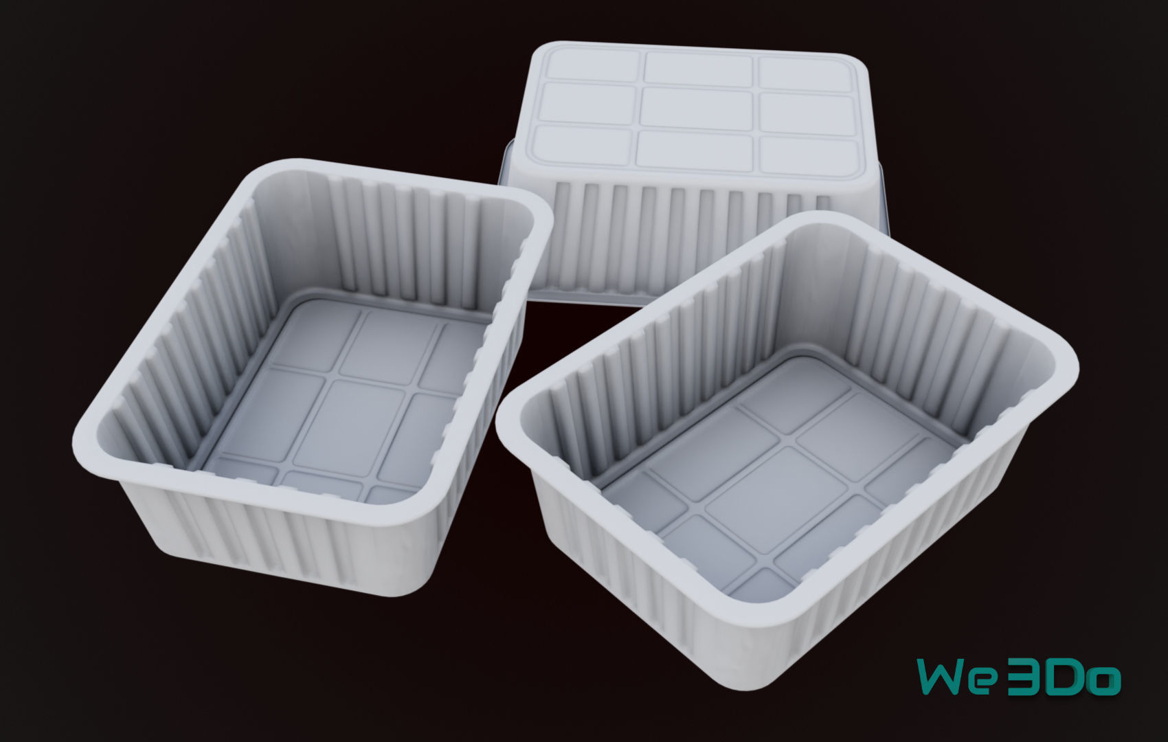 Foil Container Pack - Low Poly 3D Model Collection_17