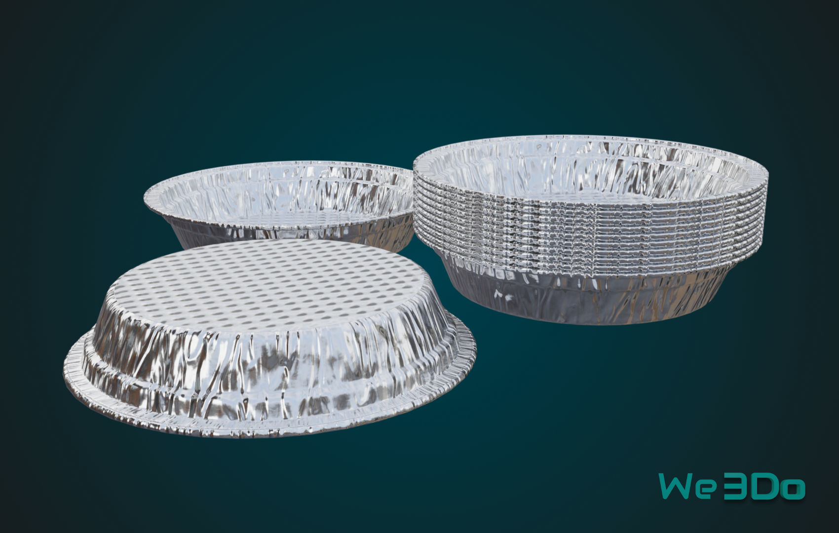 Foil Container Pack - Low Poly 3D Model Collection_6