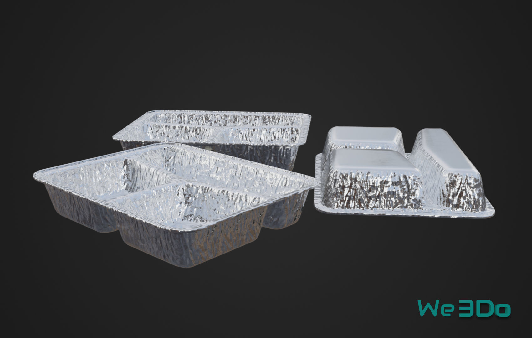 Foil Container Pack - Low Poly 3D Model Collection_21