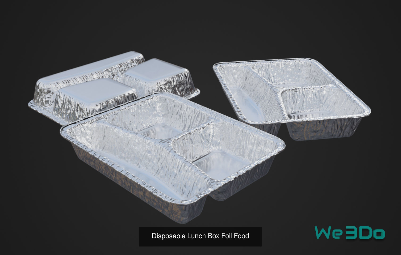 Foil Container Pack - Low Poly 3D Model Collection_4